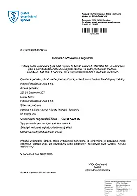 Schválení Veterina